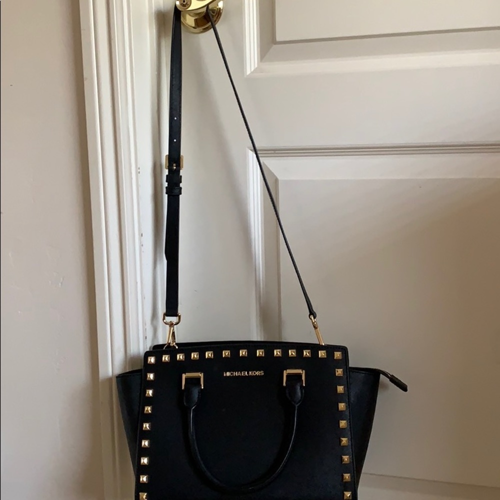Michael Kors studded bag with detachable strap